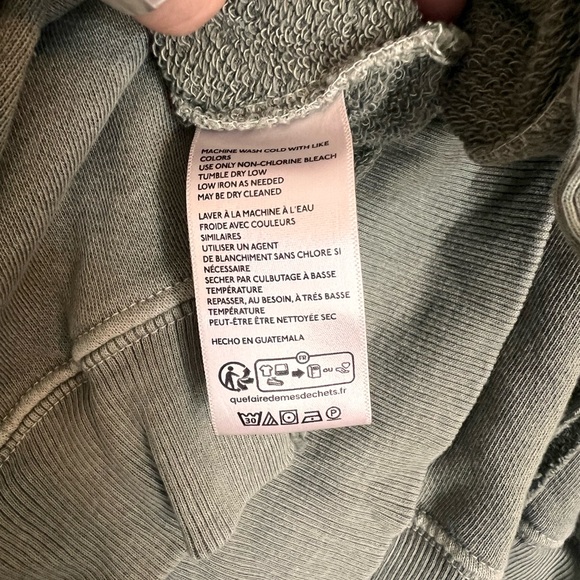 We The Free Free People Camden Oversized Henley Sweatshirt in Laurel Oak - Picture 6 of 7